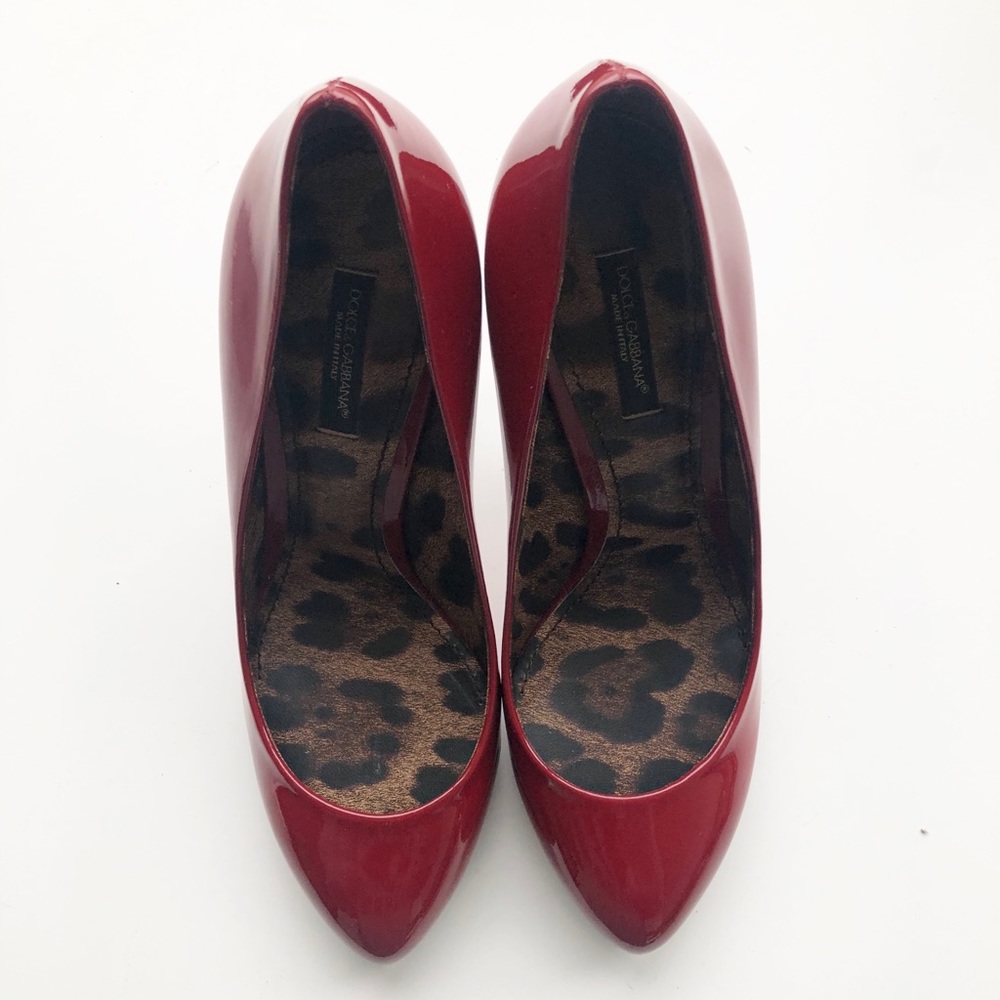 Dolce & Gabbana red patent leather heels - Picture 2 of 8